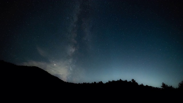 韩国江原道的夜空/ Inje-gun视频素材