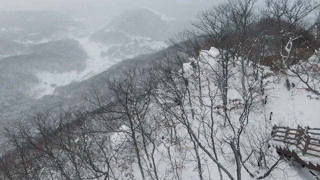 雪景/全拉岛imsili -gun，韩国视频素材