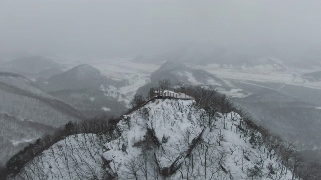 雪景/全拉岛imsili -gun，韩国视频素材