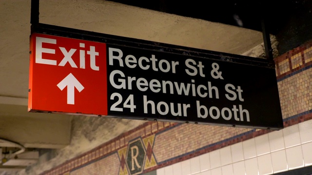 《Rector street》和《Greenwich Subway Entrance》，4K慢镜头，每秒60帧视频素材