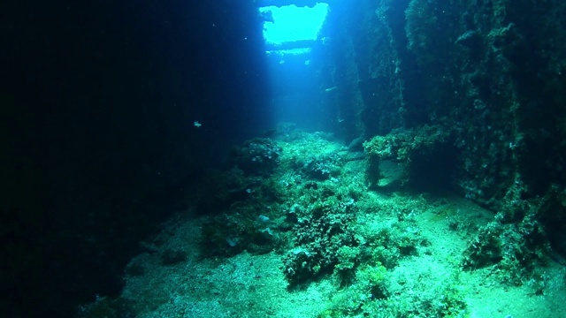 里约热内卢里约热内卢Maru的伙伴，水下破坏，泻湖卡车，Chuuk Micronesia视频素材