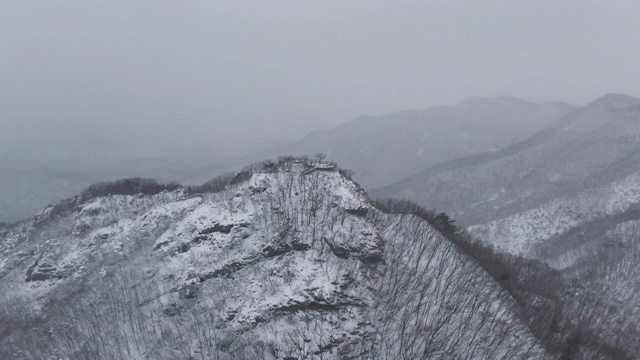 雪景/全拉岛imsili -gun，韩国视频素材