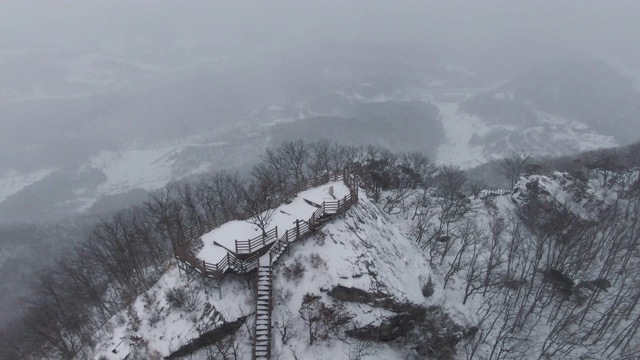 雪景/全拉岛imsili -gun，韩国视频素材