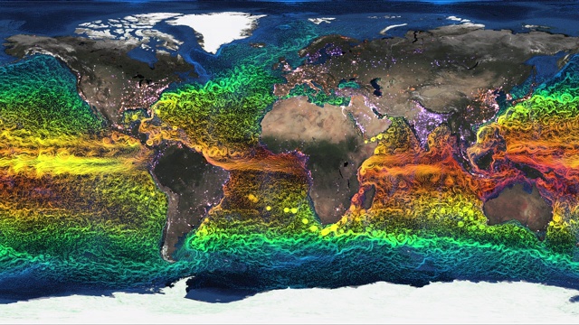 海洋温度气候波动视频下载