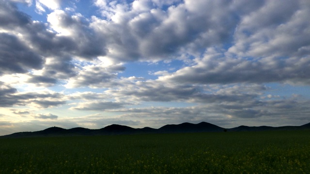 时间流逝-风景云与农业领域视频素材