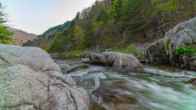 Naerincheon Stream / Inje-gun，江原道，韩国视频素材