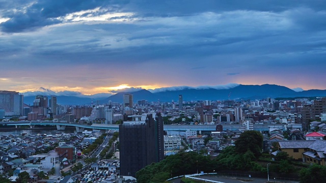 日本福冈市的一段时间视频素材