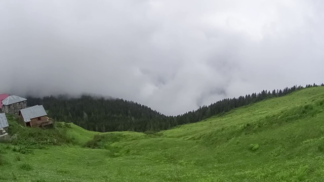 吉托高原的全景时间推移的视图在黑海karadeniz地区，Rize，土耳其视频素材