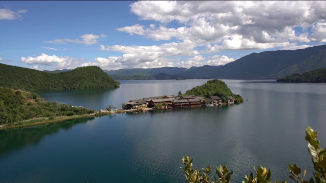 泸沽湖风景视频素材