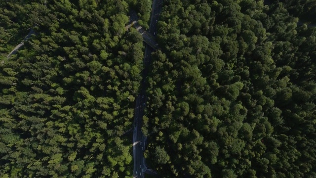 斯坦利公园堤道和跨越狮门大桥BC温哥华视频素材