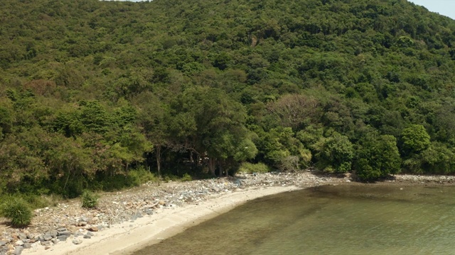 鸟瞰图天堂与原生态的沙滩泰岛泰国视频素材