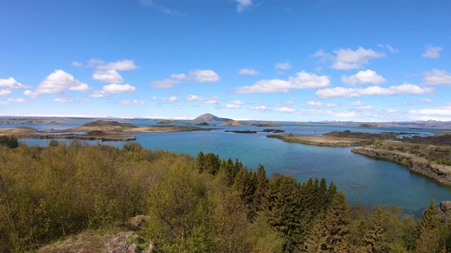 冰岛北部的Myvatn湖景观视频素材