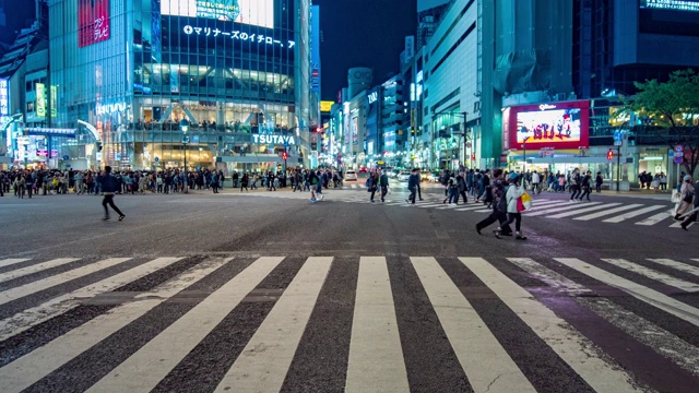 东京涩谷渡口视频素材