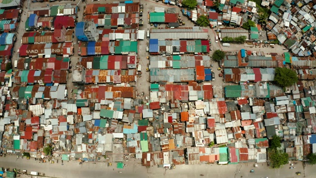 马尼拉市的贫民窟和贫民区视频素材