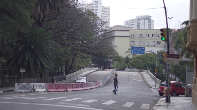 阿雷格里港的街道被隔离视频素材