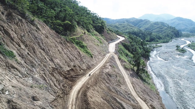 山路施工无人机(4k)视频下载