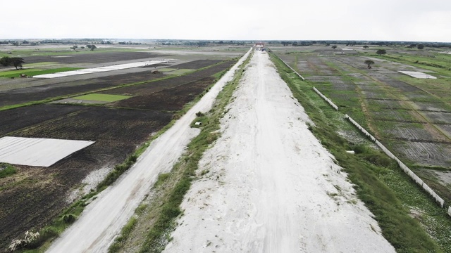 土路建设的无人机(4k)视频下载