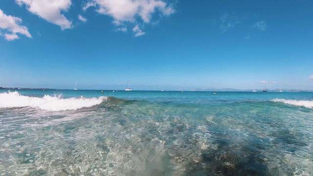 巴利阿里岛Formentera透明的海面视频素材