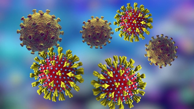 运动中的两种冠状病毒分子视频下载