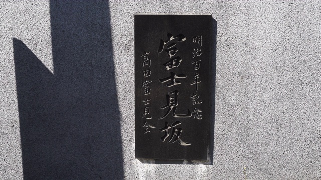 2019年2月3日，日本东京高田丰岛区，镜头捕捉到右图为高田藤崎(藤井坡)，左图为雏形坡(雏形坡)。视频素材