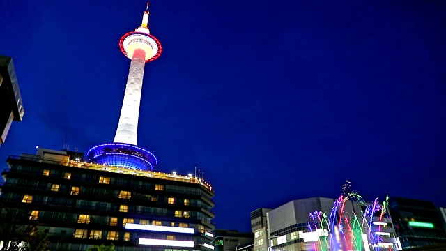 京都夜景鸟瞰图视频素材