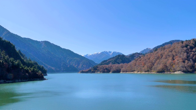 日本Kurobe大坝碧水的景观视频素材