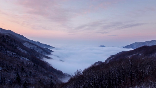 云海山/加平郡，京畿道，韩国视频素材