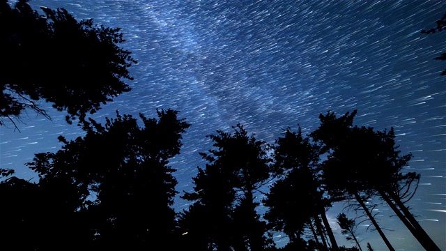 夜空/ Jeongseon-gun，江原道，韩国视频素材