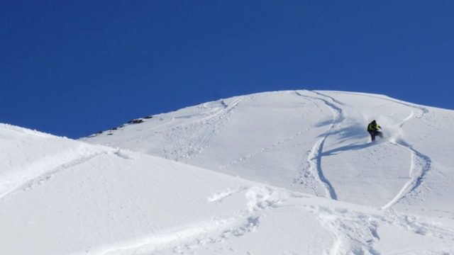 滑雪骑山4k视频素材