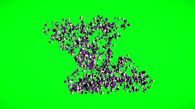 基因分子文本显示在绿色屏幕上视频素材