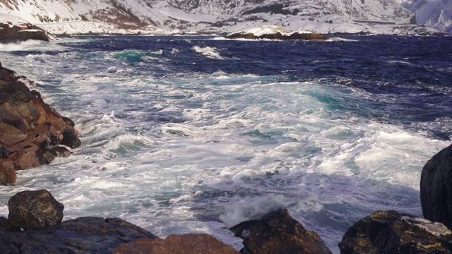 罗浮敦岛冬季海滨美景视频素材