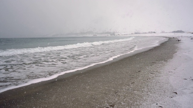 罗浮敦岛冬季海滨美景视频素材