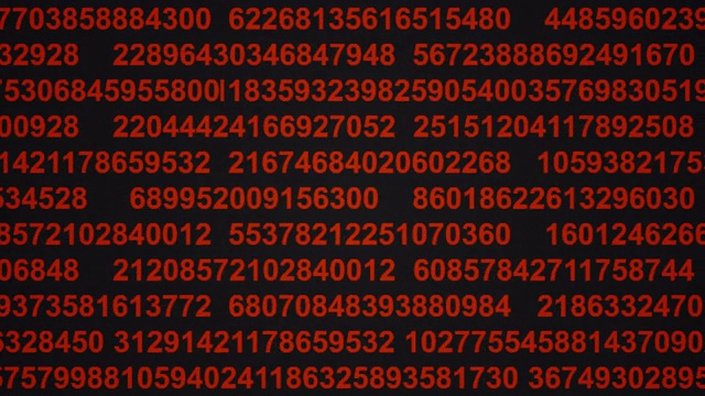 数字记分牌红色数字像素电脑屏幕动画视频素材