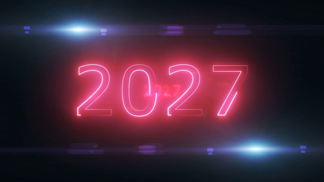 2027年循环概念的黑色背景视频素材