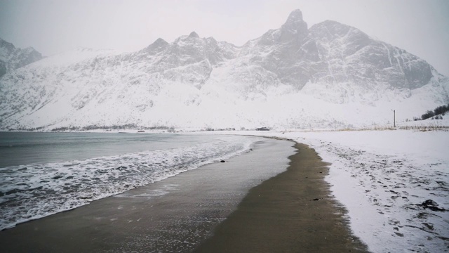 罗浮敦岛冬季海滨美景视频素材