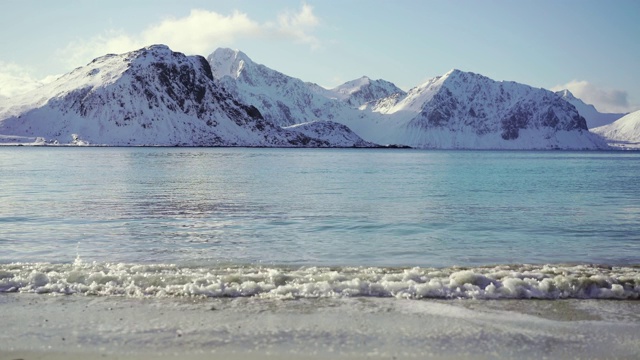 罗浮敦岛冬季海滨美景视频素材