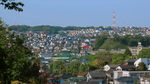 横滨郊区的住宅区视频素材