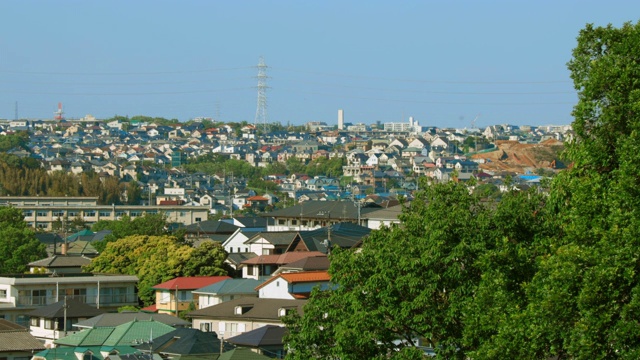 横滨郊区的住宅区视频素材