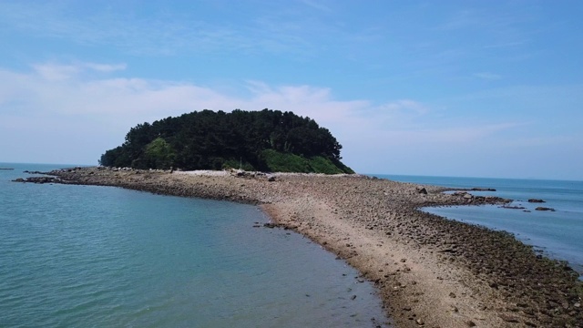 韩国忠清南道保宁西石大户岛神秘海路视频素材