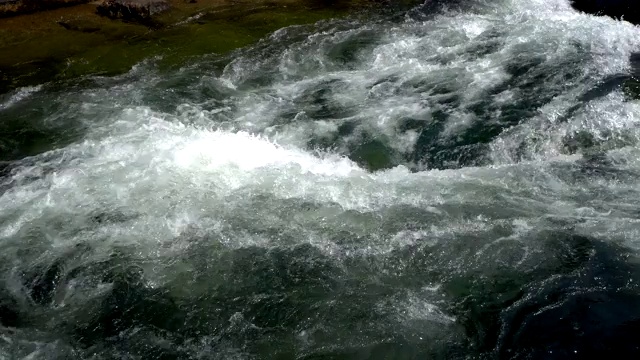 河水湍急奔流，自然背景视频素材