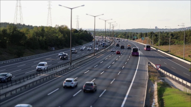 伊斯坦布尔Cekmekoy大街，Timelapse Cars Traffic视频素材