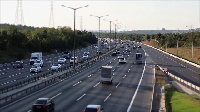 伊斯坦布尔Cekmekoy大街，Timelapse Cars Traffic视频素材