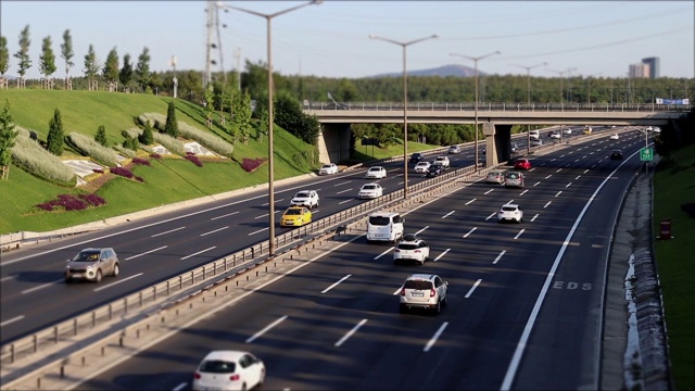 伊斯坦布尔Cekmekoy大街，Timelapse Cars Traffic视频素材