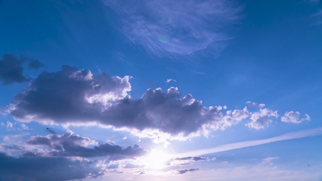 日落时天空湛蓝视频素材