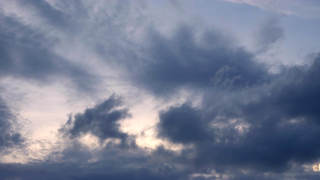 风暴Cloudscape背景，时间流逝视频素材