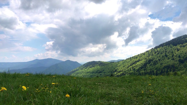 鞑靼，自然山斯洛伐克全景。国家塔特拉公园景观，波兰。视频素材