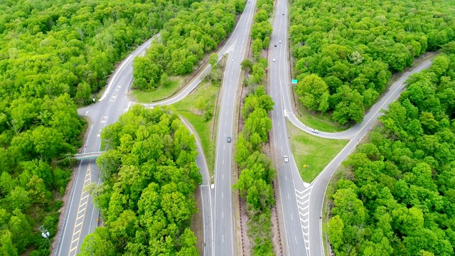 在9W公路和帕利塞德州际公路上降落视频素材