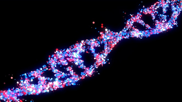 数字随机数字臂丛DNA分子。生物，生物技术，化学，科学，医学，化妆品，运动背景，医学仪表盘视频素材