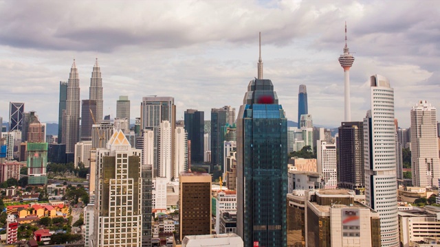 马来西亚首都吉隆坡的全景图。时间流逝视频素材