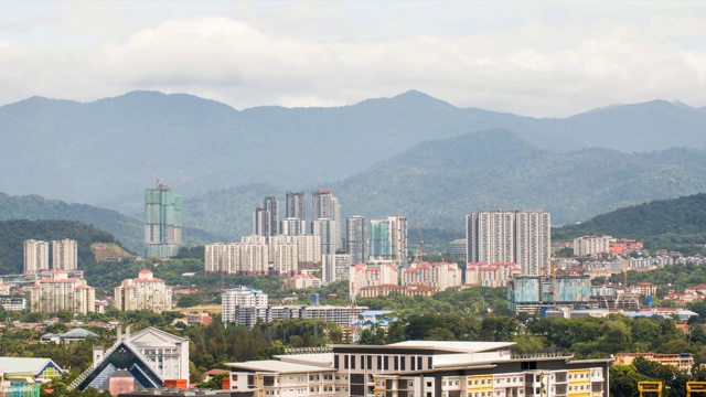 马来西亚首都吉隆坡的全景图。时间流逝视频素材